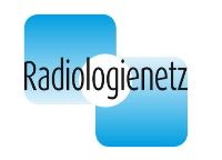 Radiologienetz Logo Radiologienetz mit blau weißen Hintergrund