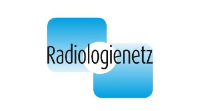 Radiologienetz Logo Radiologienetz mit blau weißen Hintergrund