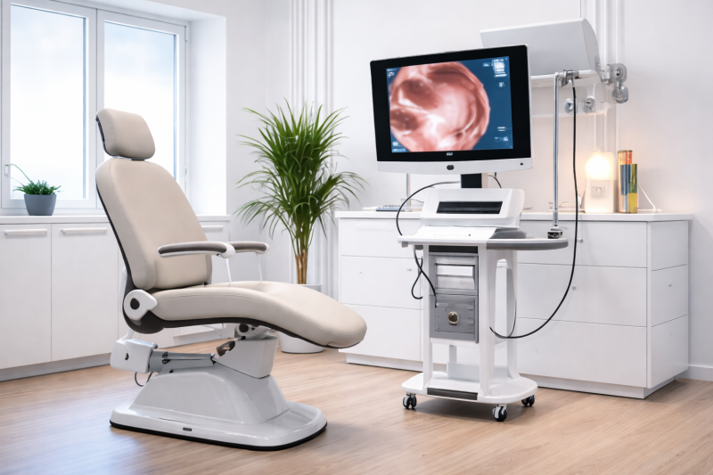 Behandlungszimmer mit Stuhl