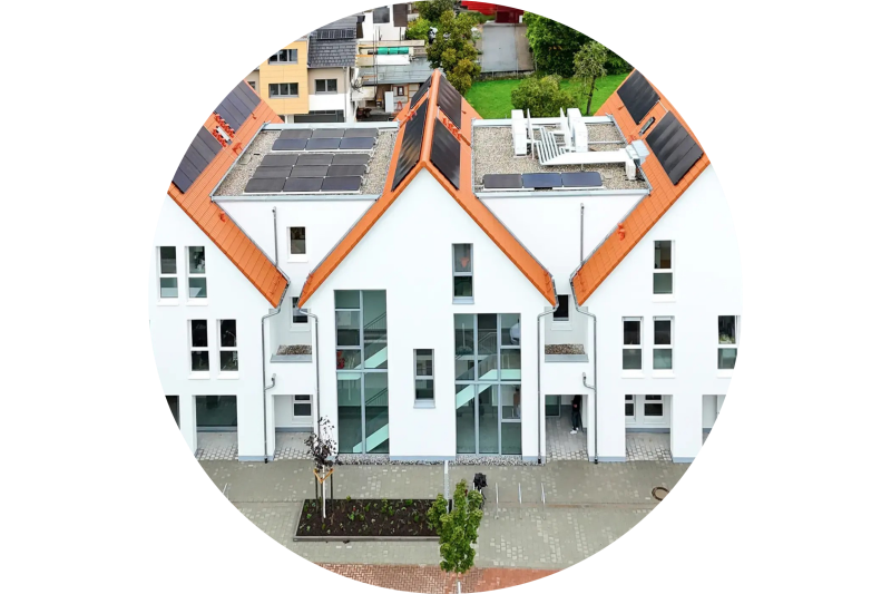 Praxisgebäude von oben