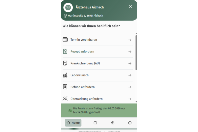 Ansicht digitaler Service für unkomplizierte Kommunikation