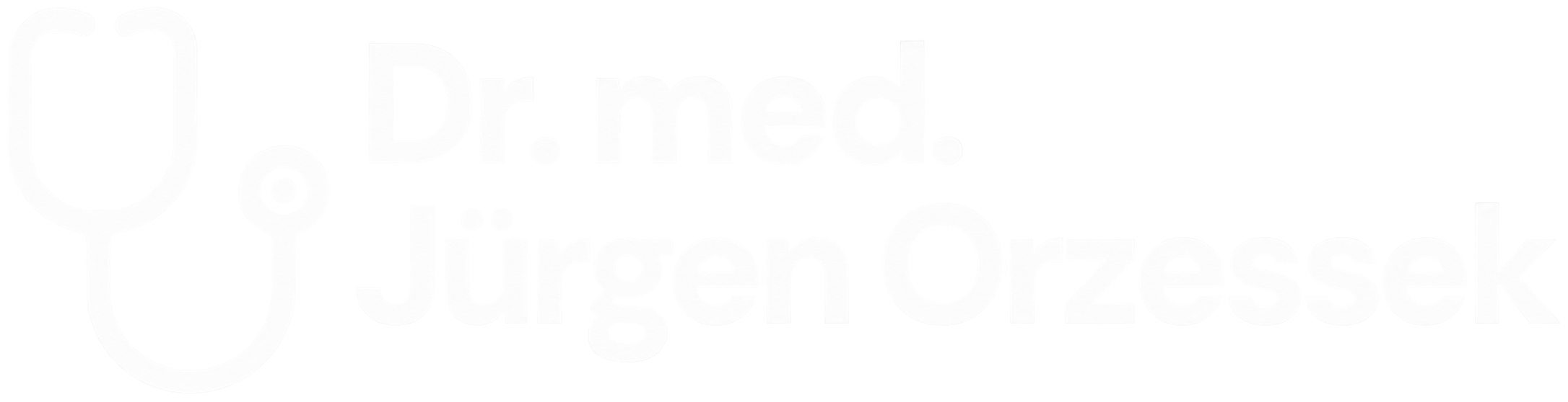 Logo der Praxis Dr. med. Jürgen Orzessek mit Stethoskop