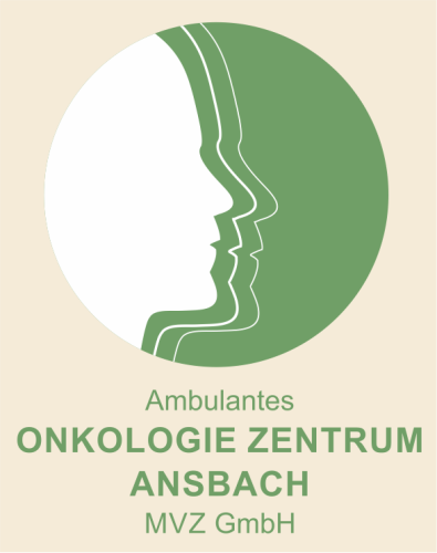 grün weißes Logo mit der Aufschrift ambulantes Onkologie Zentrum Ansbach 