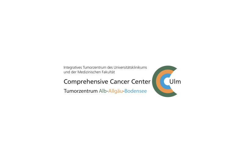 grün-gelb-blaues halbrundes Logo des Comprehensive Cancer Center Ulms