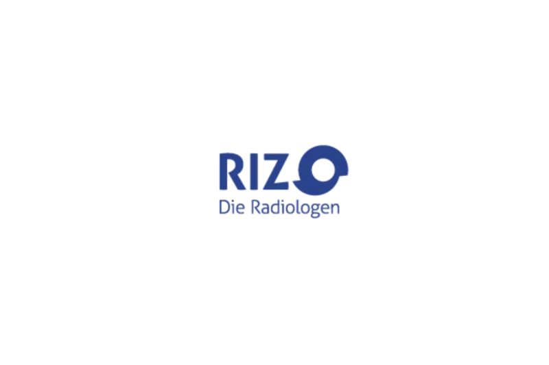 RIZ blaues Logo mit unterbrochenem Kreis