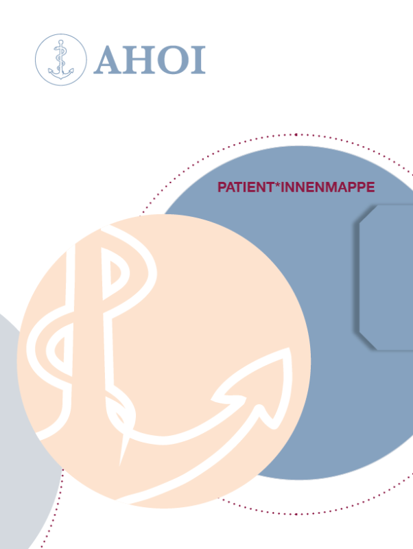 Titelseite der Patientinnen-Mappe von AHOI 