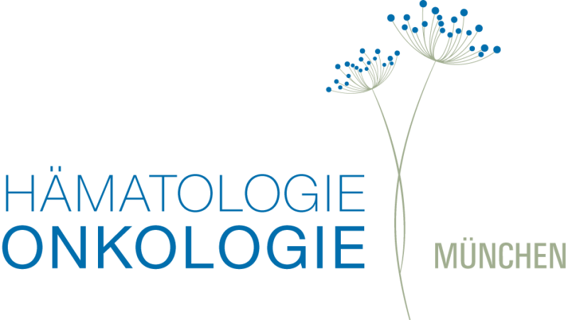 Logo Haematologie Onkologie Muenchen mit 2 gelb blauen Blumen