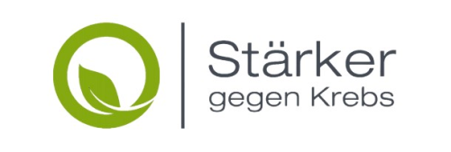 Logo | Stärker gegen Krebs grün-rundes Logo mit Schriftzug Stärker gegen Krebs