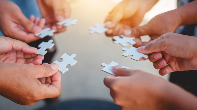 Gemeinsam besser beraten Puzzlestücke