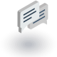 Icon Sprechblase und Kommunikation