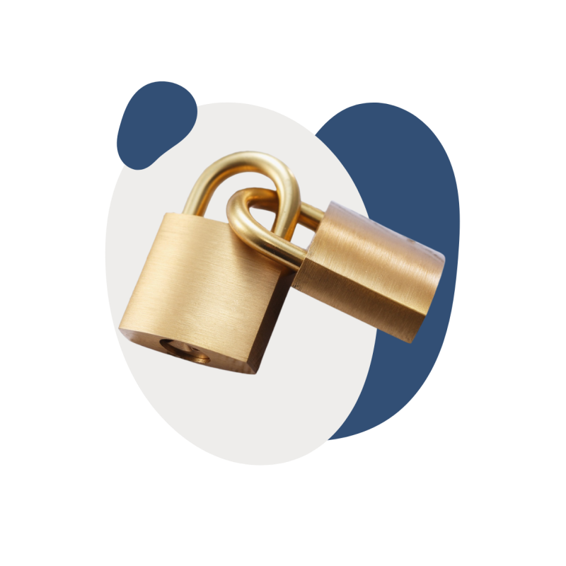 Zwei Schlösser die ineinander verschlossen sind