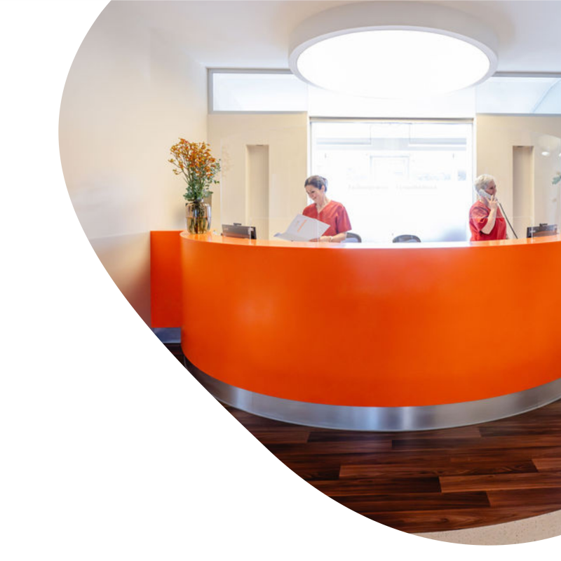 Der Empfang von Onkomedeor