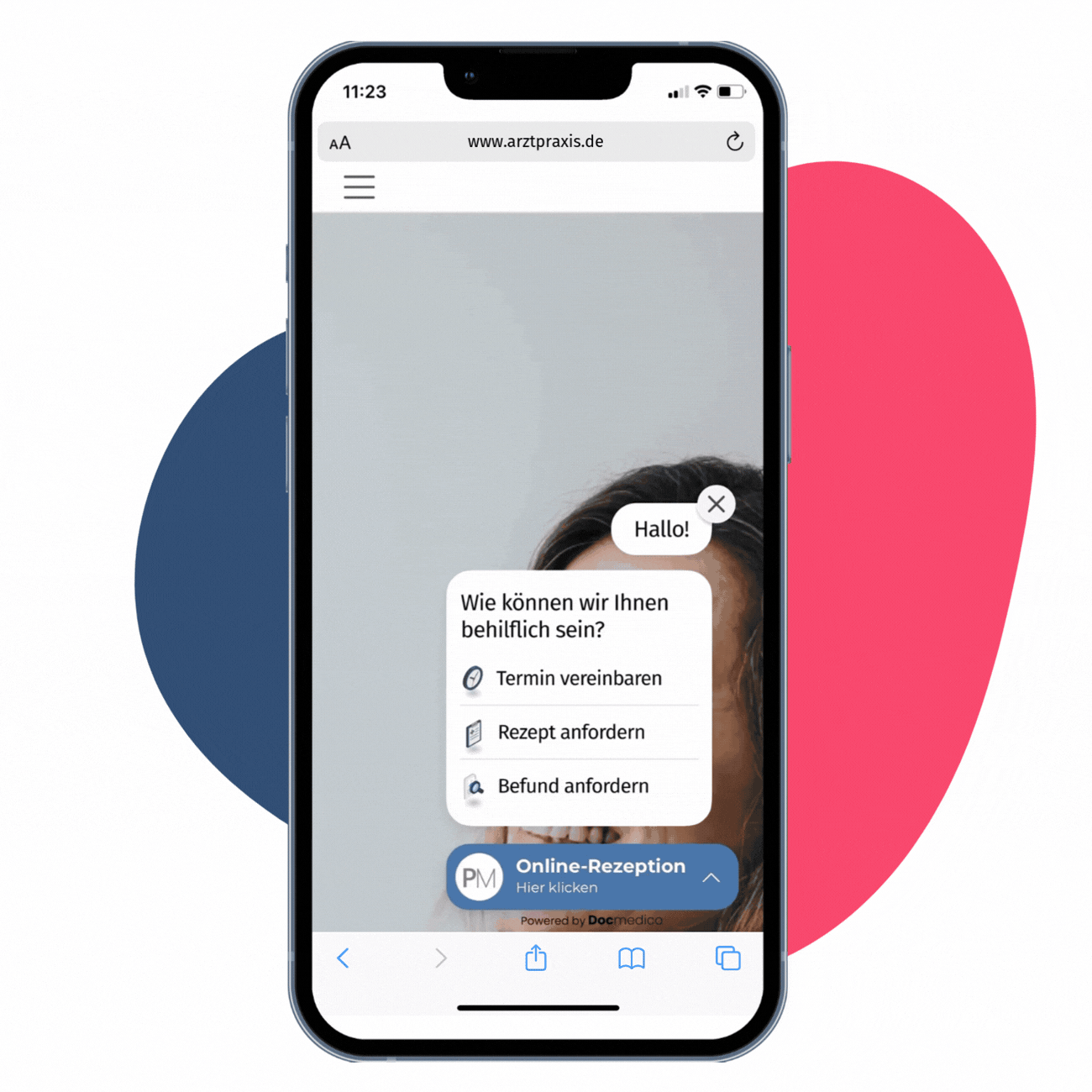 Ein Video, das den Ablauf der Rezeptbestellung über die Online-Rezeption zeigt