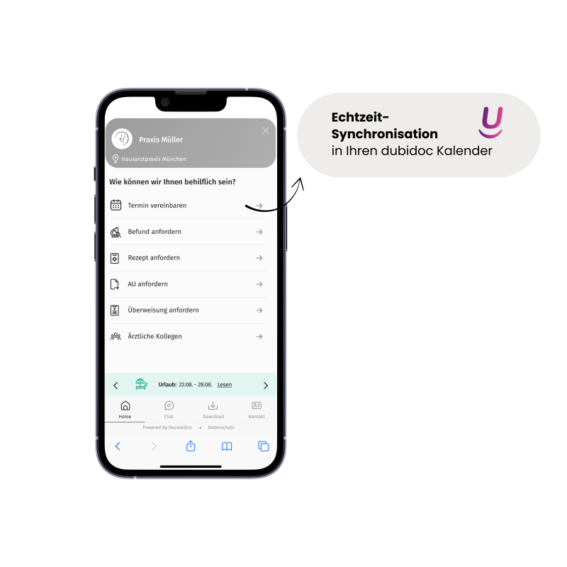 Handy mit einer Online-Rezeption und einem Button