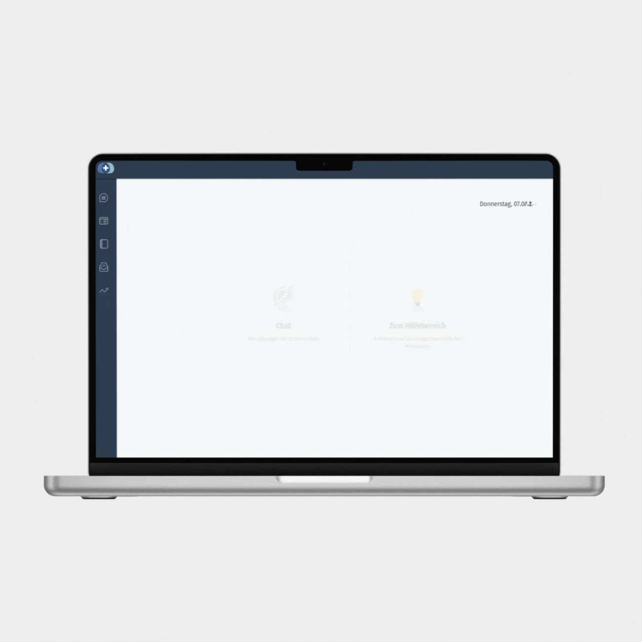 die Online Rezeption von Docmedico mit einigen Buttons