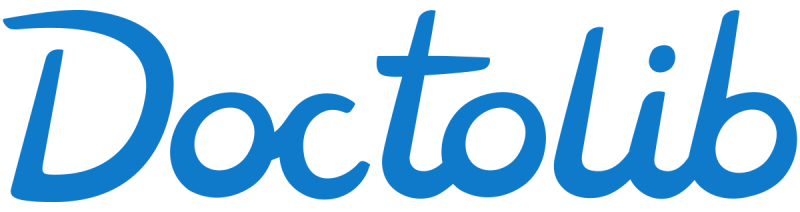 Terminvereinbarung | Doctolib Schriftzug Doctolib in blauer Schrift